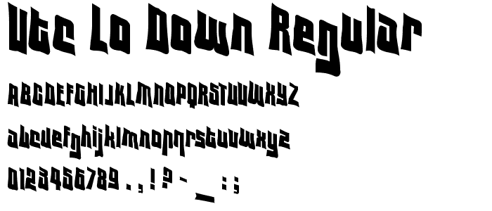 VTC Lo-Down Regular font